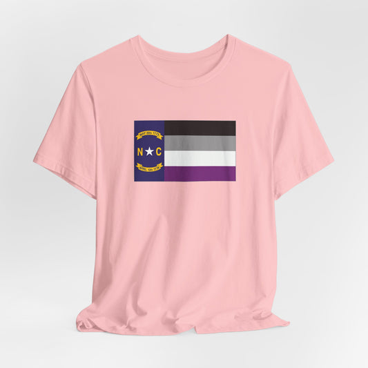 North Carolina Asexual Pride Flag T-shirt, Several Color Options