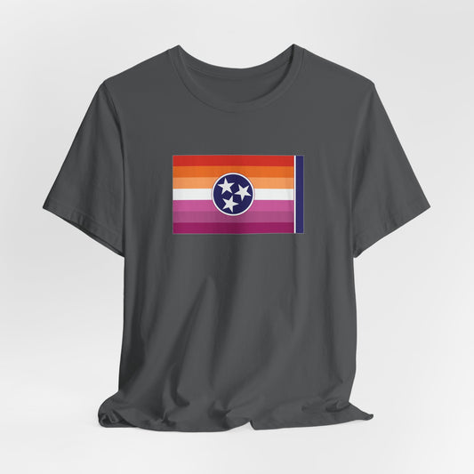 Tennessee Lesbian Pride Flag T-shirt, Several Color Options