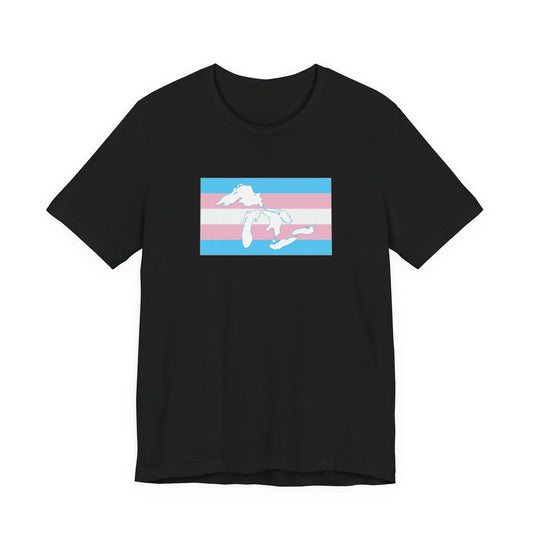 Great Lakes Region Transgender Pride Flag T-shirt, Several Color Options