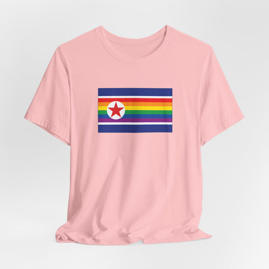 North Korea Rainbow Pride Flag T-shirt, Several Color Options