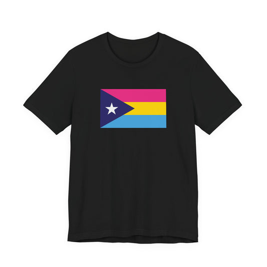 Puerto Rico Pansexual Pride Flag T-shirt, Several Color Options