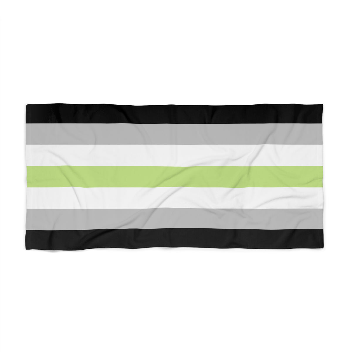 Agender Pride Flag Beach Towel - horizontal stripe deco