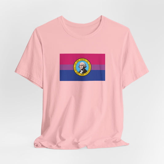 Washington Bisexual Pride Flag T-shirt, Several Color Options
