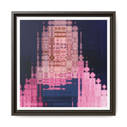 Iconic Big Blonde Wig Energy: Queen of Country Abstract Portrait Collage Art, Matte Canvas, Framed (Multi-color options)