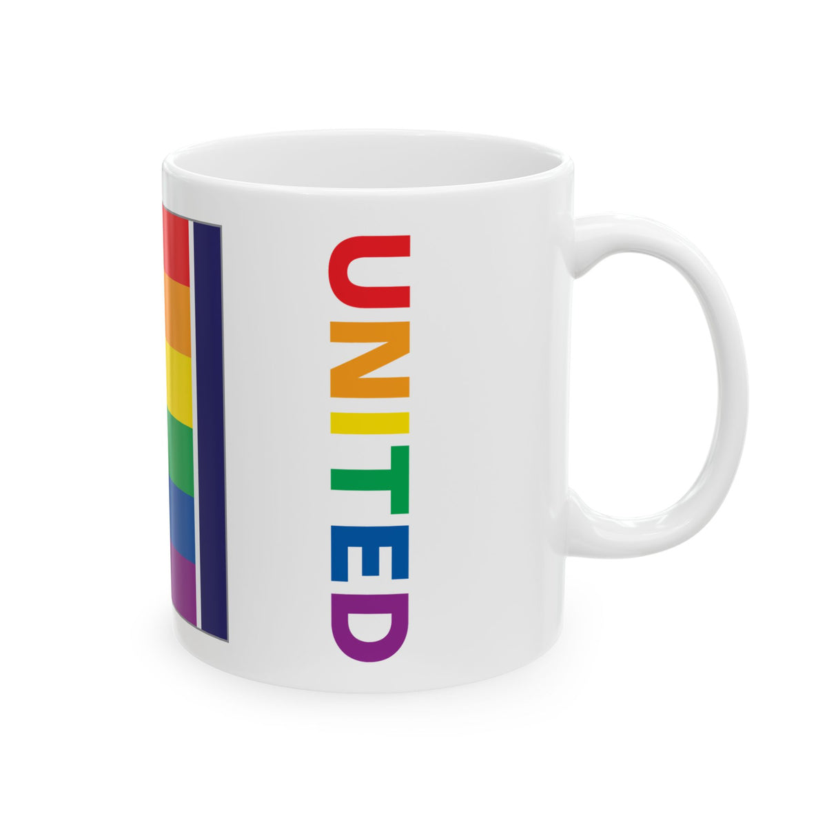 Tennessee Rainbow Pride Flag "UNITED" Ceramic Mug