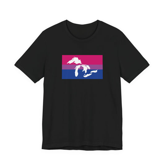 Great Lakes Region Bisexual Pride Flag T-shirt, Several Color Options