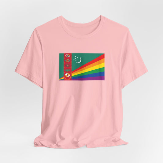 Turkmenistan Rainbow Pride Flag T-shirt, Several Color Options