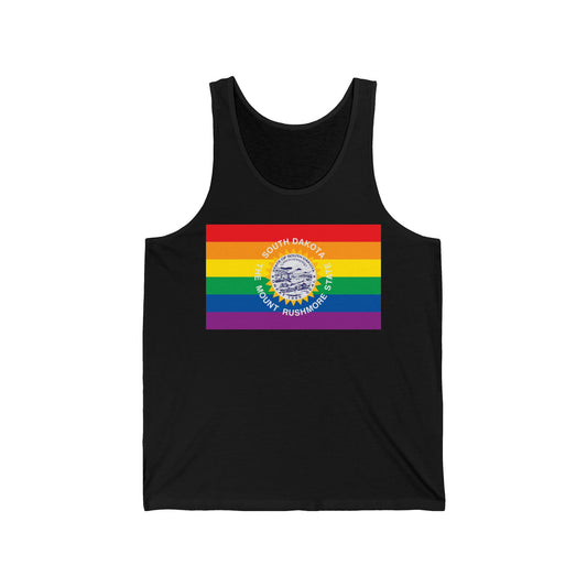 South Dakota Rainbow Pride Flag Jersey Tank