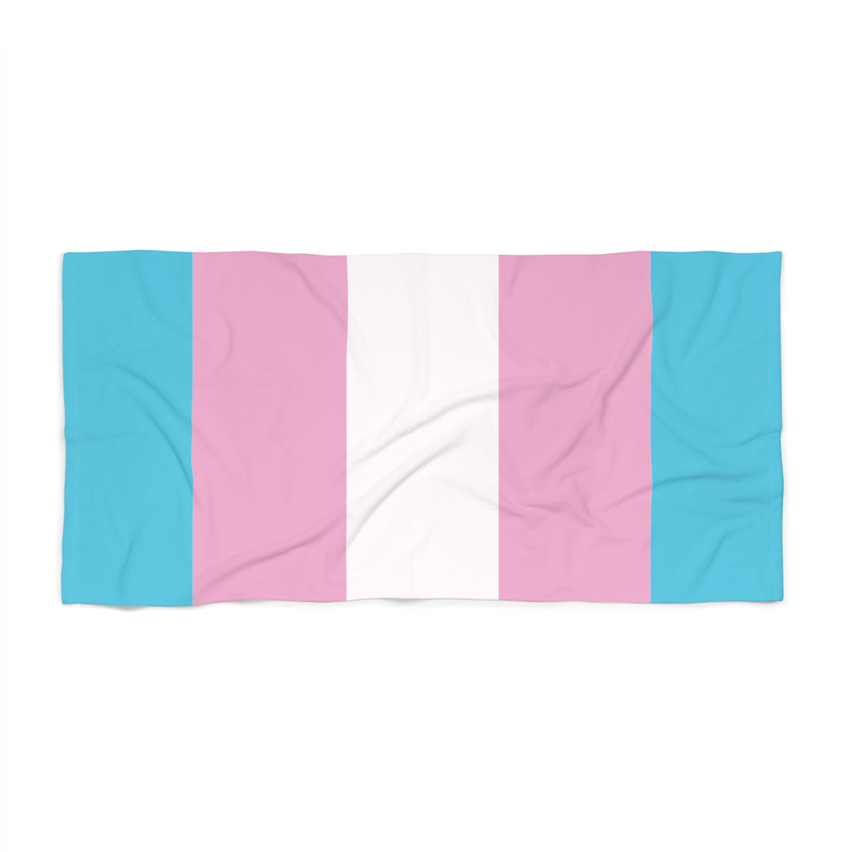 Transgender Pride Flag Beach Towel - vertical stripe deco