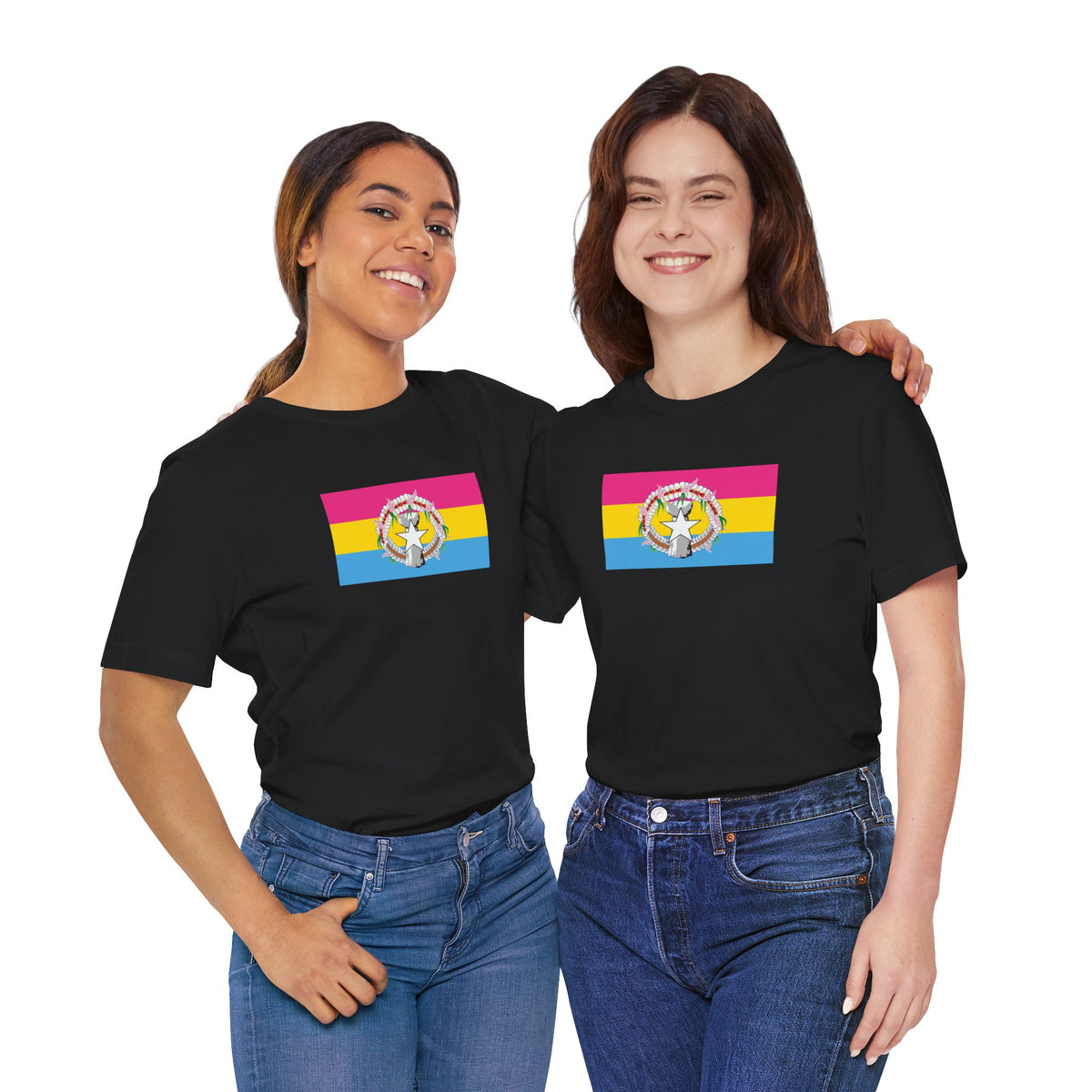 Northern Mariana Islands Pansexual Pride Flag T-shirt, Several Color Options