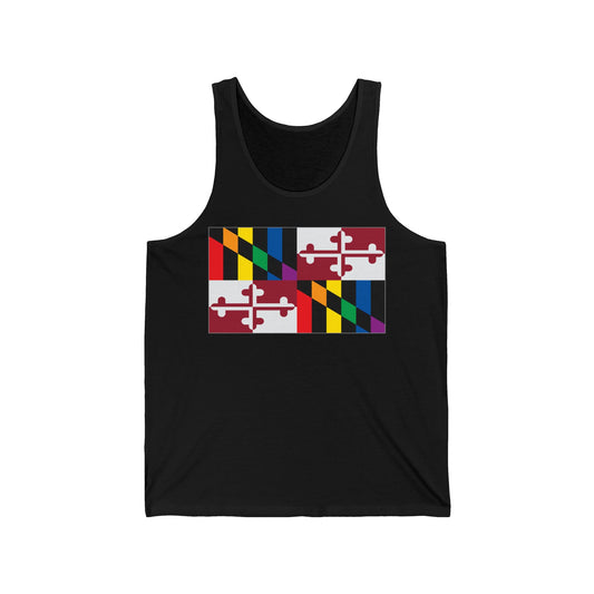 Maryland Rainbow Pride Flag Jersey Tank