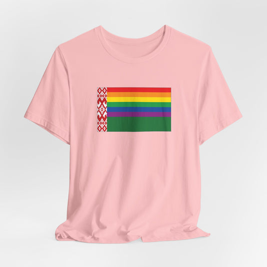 Belarus Rainbow Pride Flag T-shirt, Several Color Options