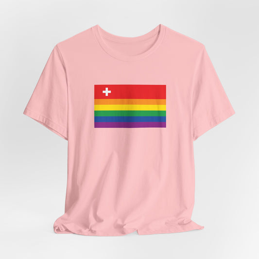Switzerland Rainbow Pride Flag T-shirt, Several Color Options
