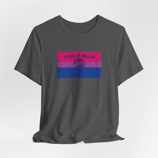 Oregon Bisexual Pride Flag T-shirt, Several Color Options