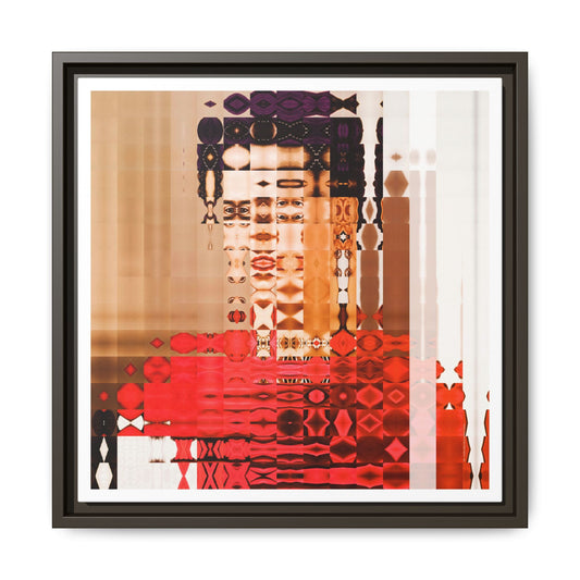 Iconic Feminist Artist 2 Abstract Portrait Collage Art, Matte Canvas, Framed (Multi-color options)