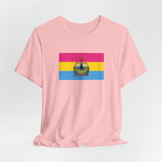 Vermont Pansexual Pride Flag T-shirt, Several Color Options