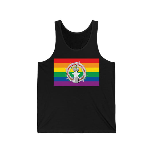 Northern Mariana Islands Rainbow Pride Flag Jersey Tank