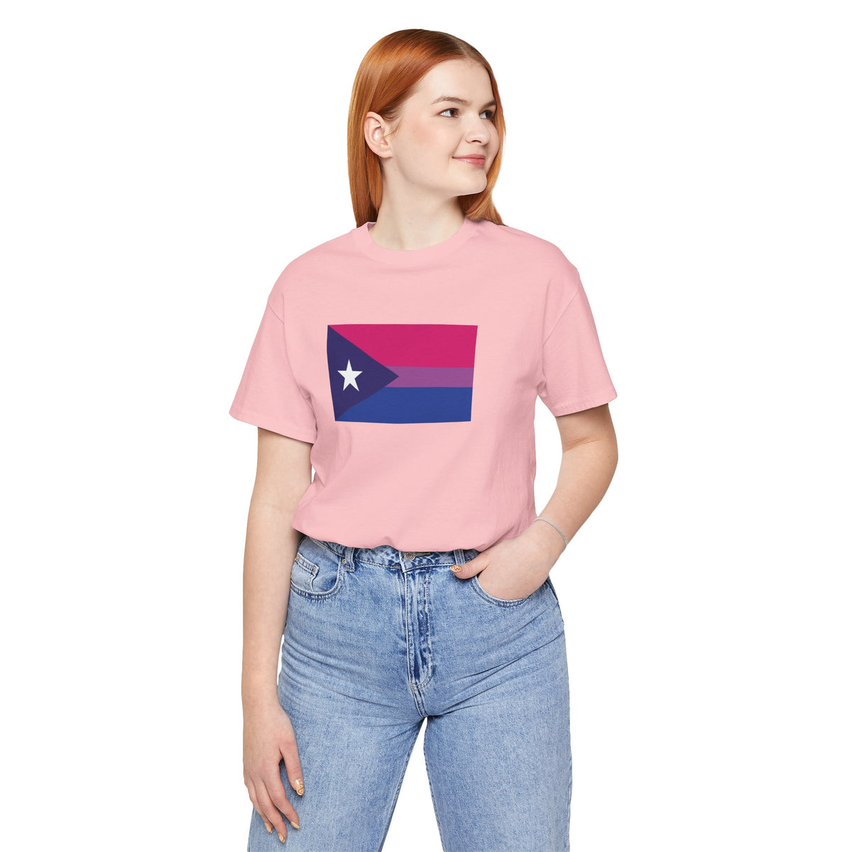 Puerto Rico Bisexual Pride Flag T-shirt, Several Color Options