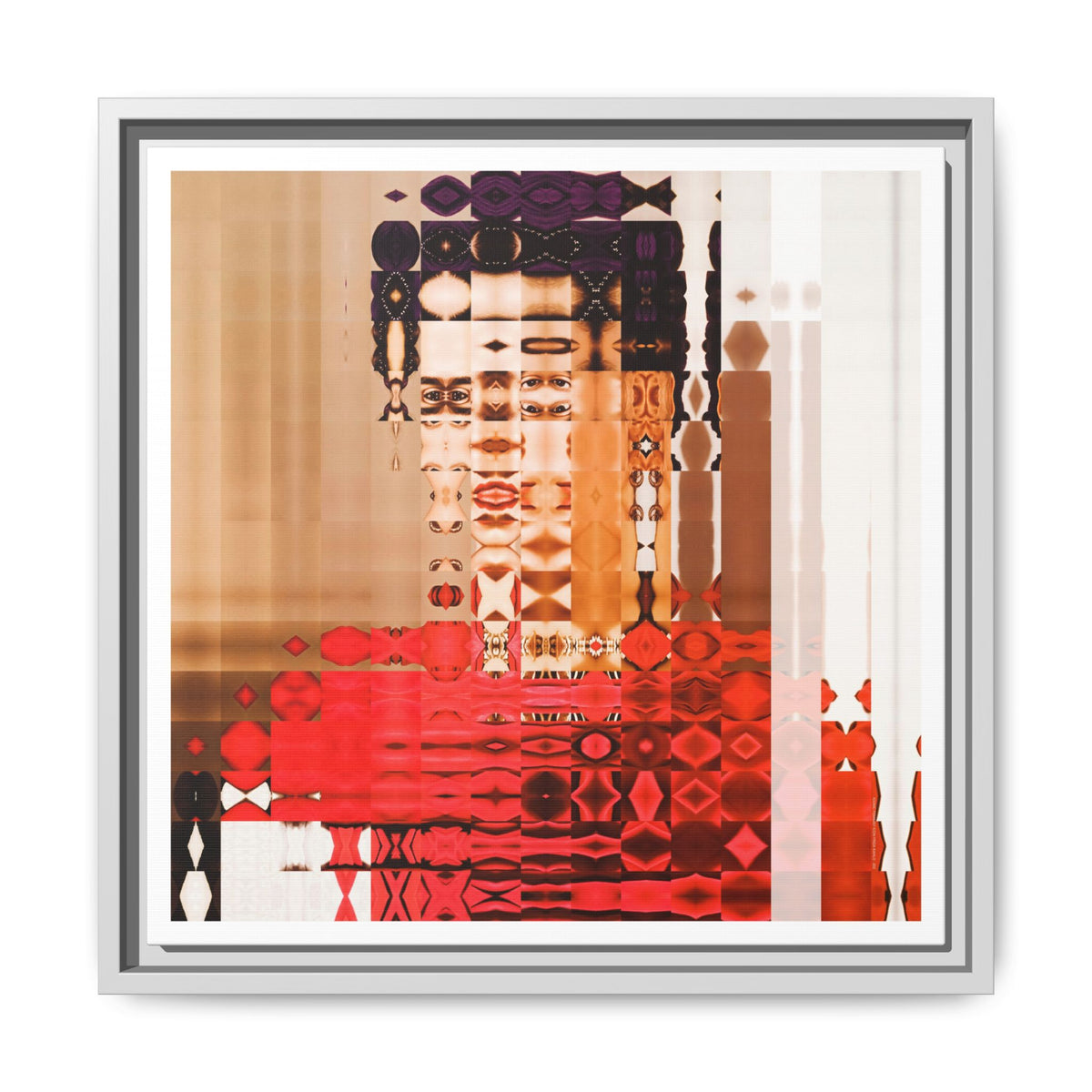 Iconic Feminist Artist 2 Abstract Portrait Collage Art, Matte Canvas, Framed (Multi-color options)