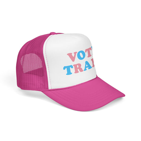 VOTE TRANS Trucker Cap, Pro-Trans Rights Statement Hat