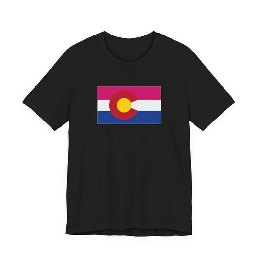Colorado Bisexual Pride Flag T-shirt, Several Color Options