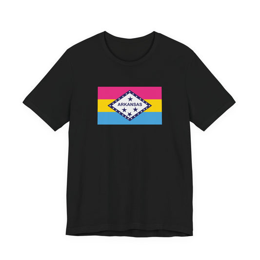 Arkansas Pansexual Pride Flag T-shirt, Several Color Options