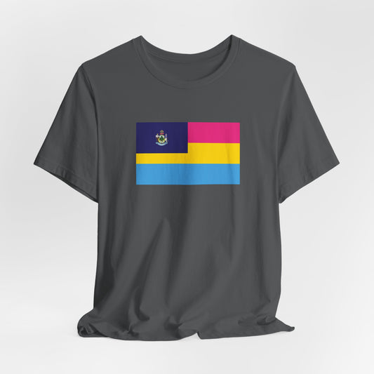 Maine Pansexual Pride Flag T-shirt, Several Color Options
