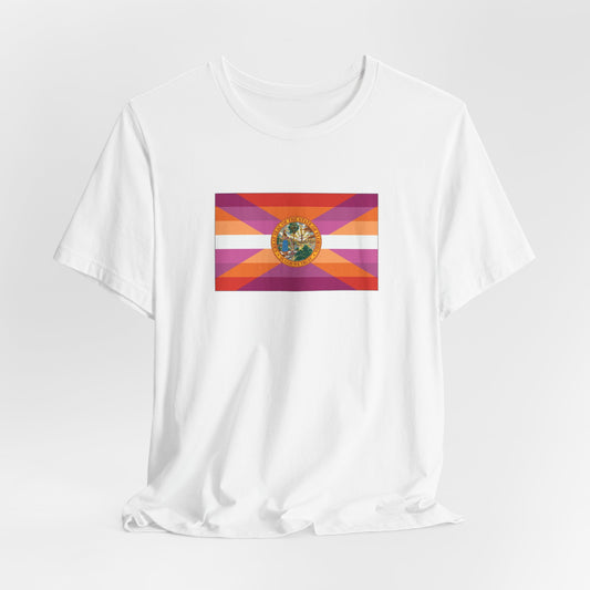 Florida Lesbian Pride Flag T-shirt, Several Color Options