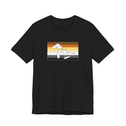 Great Lakes Region Bear Pride Flag T-shirt, Several Color Options