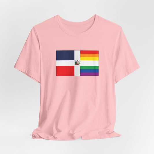 Dominican Republic Rainbow Pride Flag T-shirt, Several Color Options