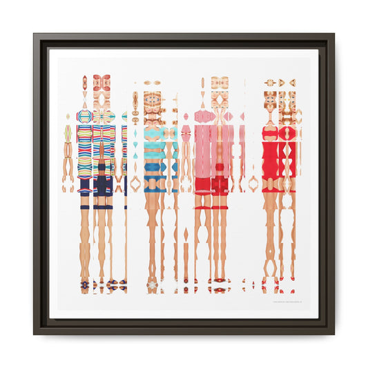 Iconic Dream Doll Inner Circle Besties Abstract Portrait Collage Art, Matte Canvas, Framed (Multi-color options)
