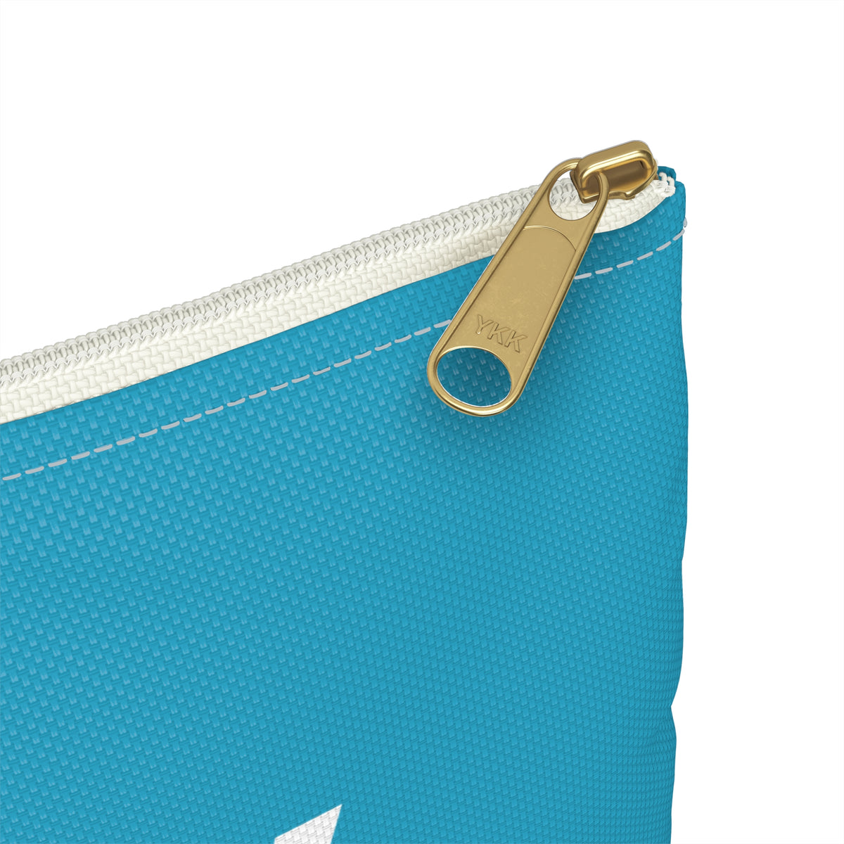'Definitely Not Drugs' Funny Accessory Pouch - White Deco on Cyan