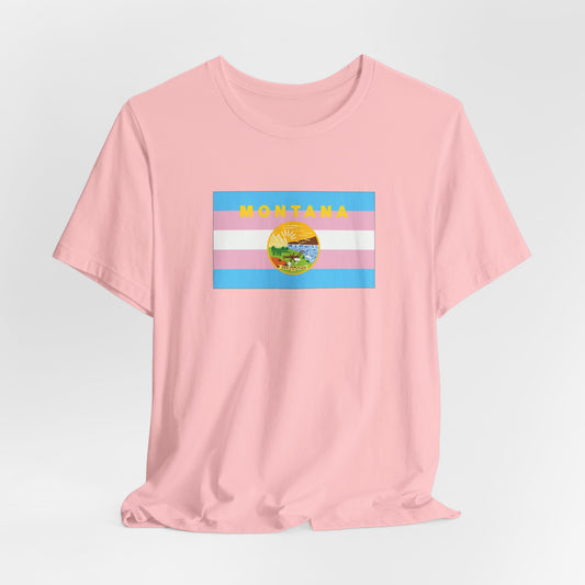 Montana Transgender Pride Flag T-shirt, Several Color Options