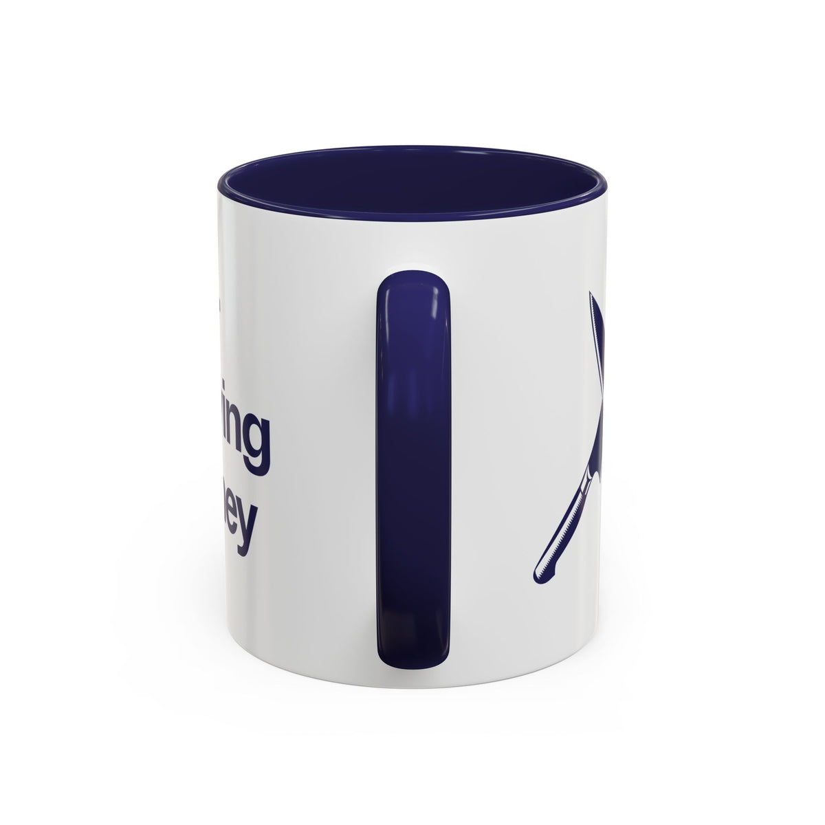 I will never stop worrying about Britney, White with Navy Accent Coffee Mug (11oz)