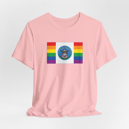 Columbus, Ohio Rainbow Pride Flag T-shirt, Several Color Options