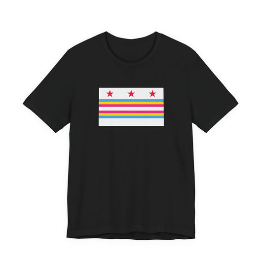 Washington, D.C. Pansexual Pride Flag T-shirt, Several Color Options