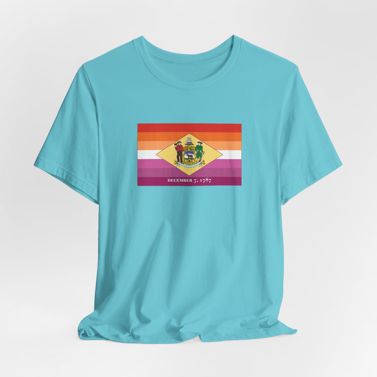 Delaware Lesbian Pride Flag T-shirt, Several Color Options