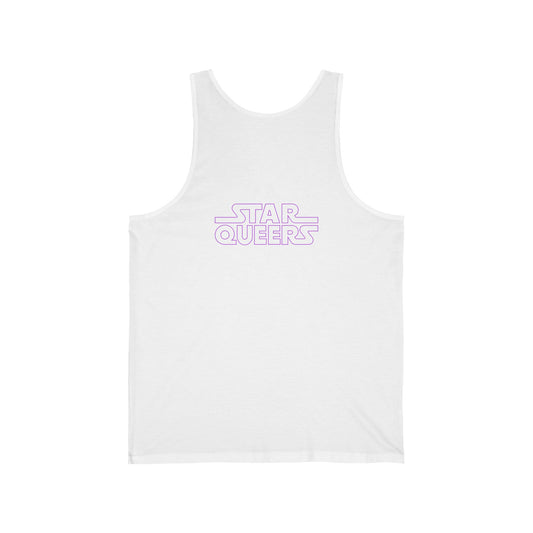 STAR QUEERS Poster Tank Top - Ultra Violet deco on White