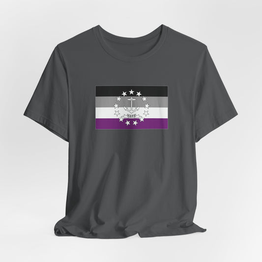 Rhode Island Asexual Pride Flag T-shirt, Several Color Options