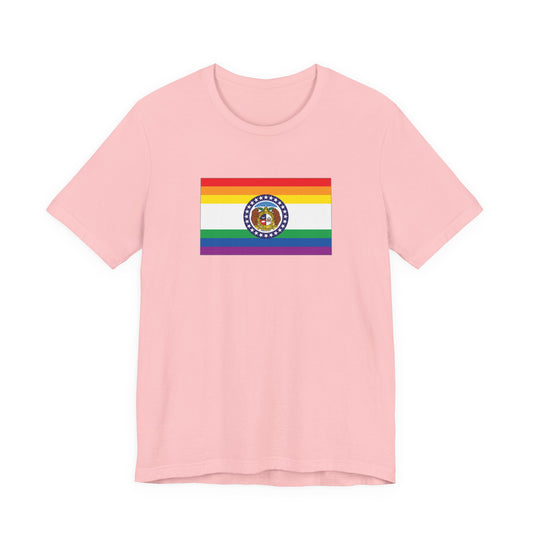Missouri Rainbow Pride Flag T-shirt, Several Color Options