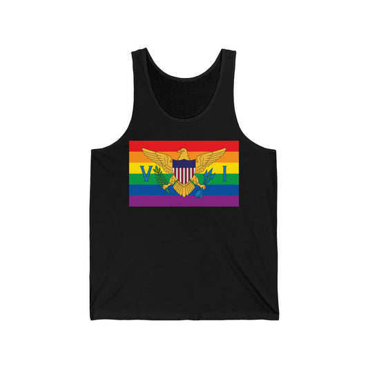 U.S. Virgin Islands Rainbow Pride Flag Jersey Tank