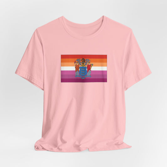 New Jersey Lesbian Pride Flag T-shirt, Several Color Options