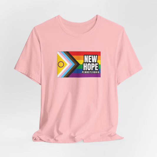 New Hope, Pennsylvania Rainbowland Exclusive Pride Flag T-shirt, Several Color Options