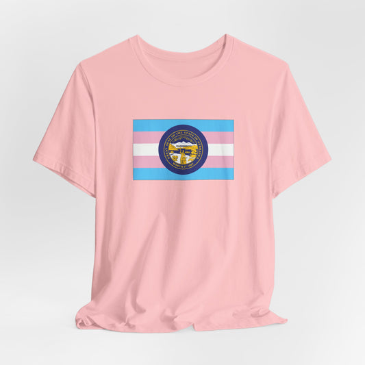 Nebraska Transgender Pride Flag T-shirt, Several Color Options