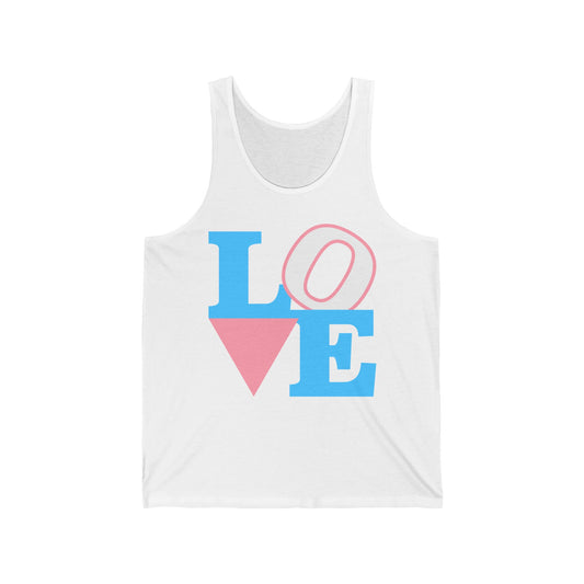 LOVE Trans Pride Tank Top — Trans Visibility & Affirmation Statement