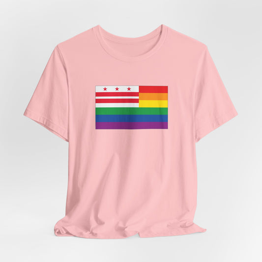 Washington, D.C. Rainbow Pride Flag T-shirt, Several Color Options