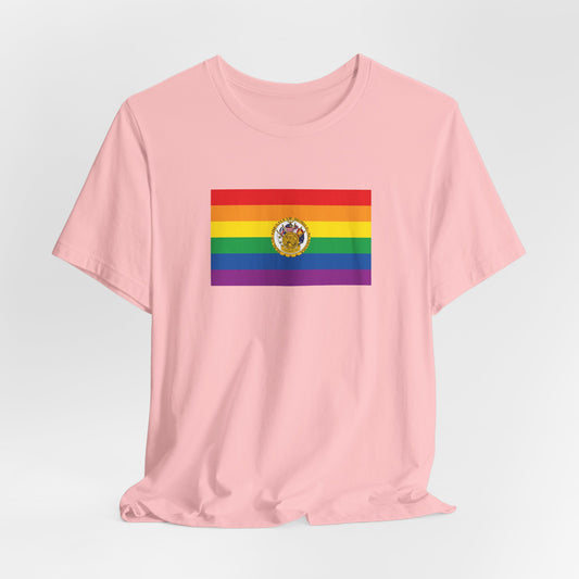 Mobile, Alabama Rainbow Pride Flag T-shirt, Several Color Options