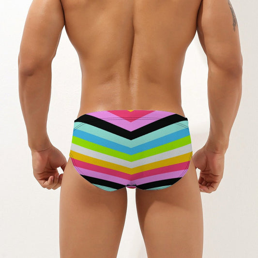 Queer Pride Chevron Stripe Bikini Bottom