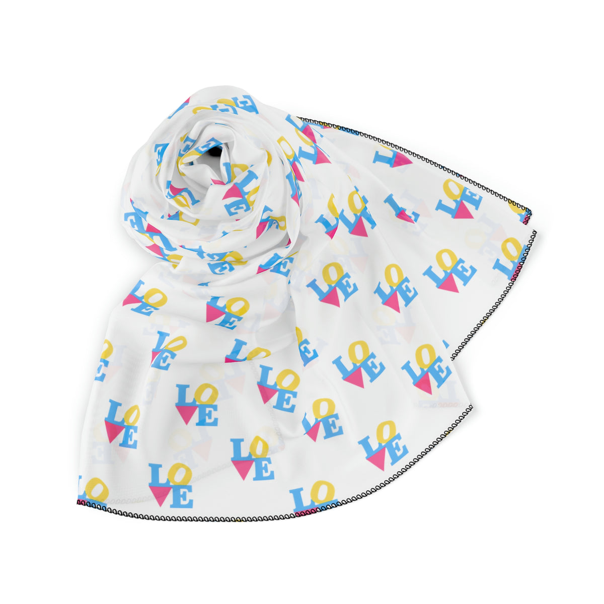 LOVE Scarf - Pansexual pride color