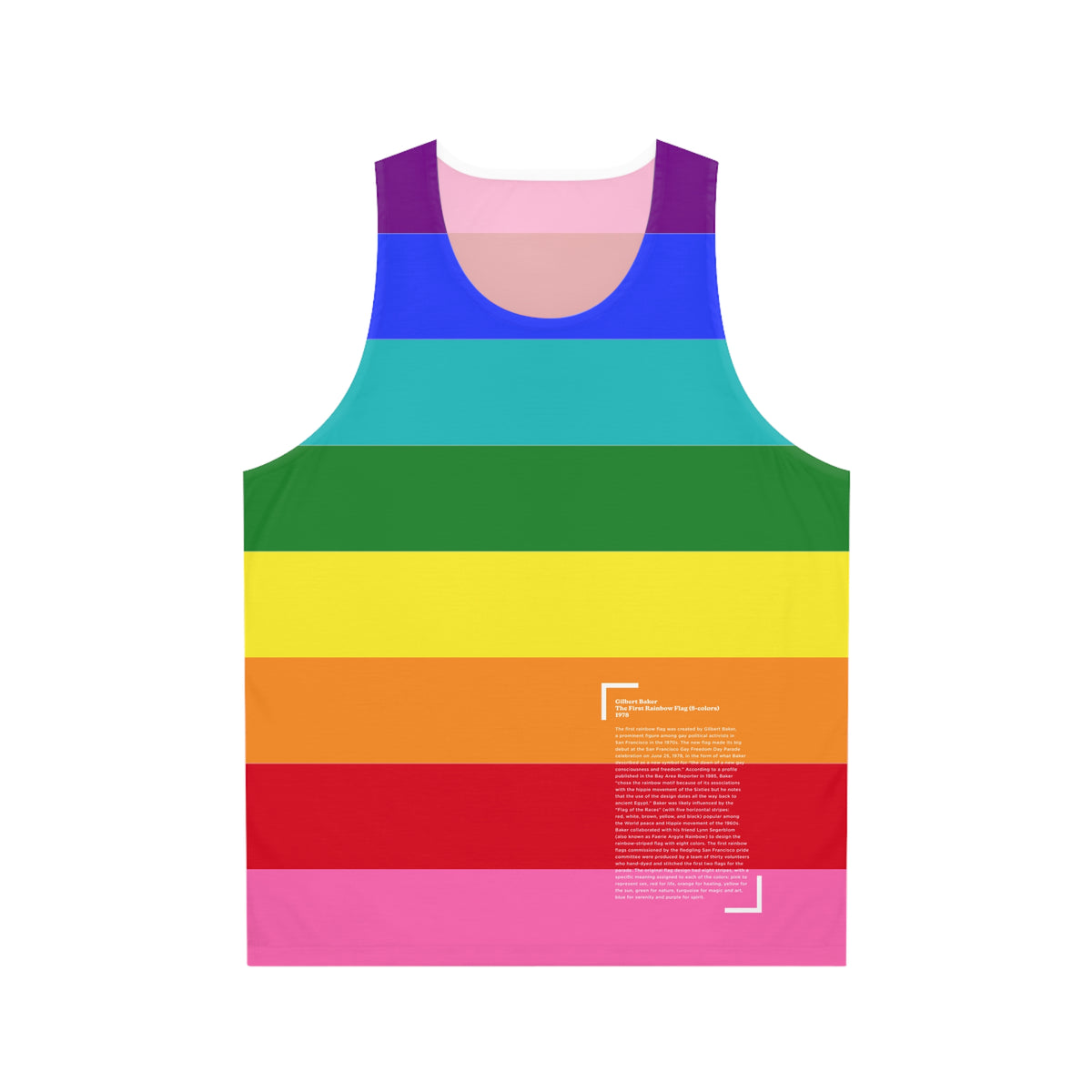 1978 Pride Flag History Tank Top